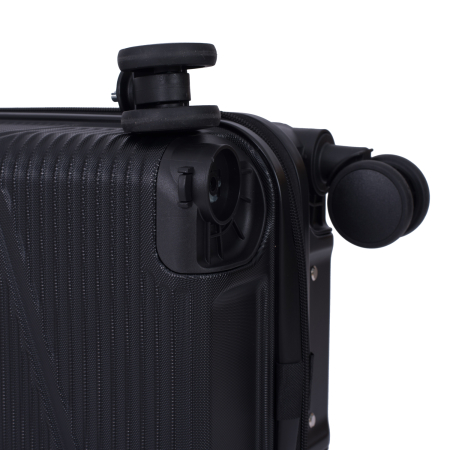 Troler cabină avion, zboruri low-cost, 40x30x20 cm, 4 roți detașabile, ABS, negru [8]