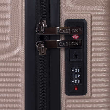 Troler cabină avion, zboruri low-cost, 40x30x20 cm, 4 roți detașabile, ABS, bej [5]