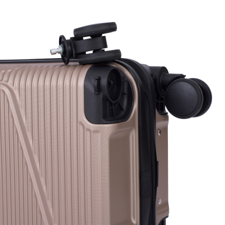 Troler cabină avion, zboruri low-cost, 40x30x20 cm, 4 roți detașabile, ABS, bej [8]