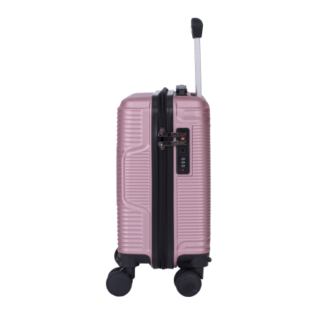 Troler cabină avion, zboruri low-cost, 40x30x20 cm, 4 roți detașabile, ABS, lila [4]