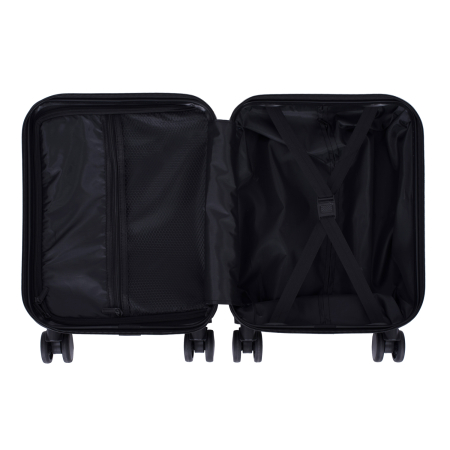 Troler cabină avion, zboruri low-cost, 40x30x20 cm, 4 roți detașabile, ABS, negru [9]