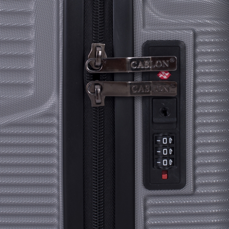 Troler cabină avion, zboruri low-cost, 40x30x20 cm, 4 roți detașabile, ABS, gri [5]