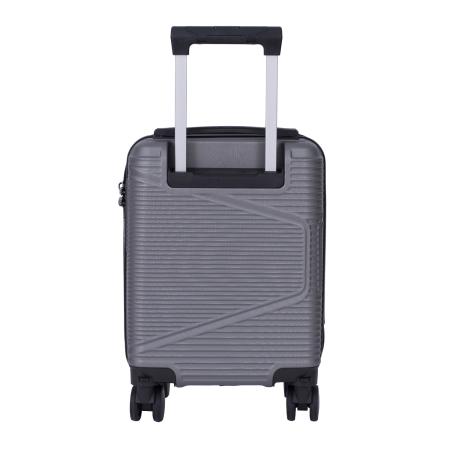 Troler cabină avion, zboruri low-cost, 40x30x20 cm, 4 roți detașabile, ABS, gri [2]