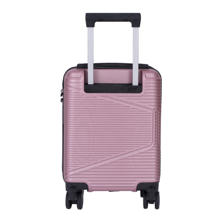 Troler cabină avion, zboruri low-cost, 40x30x20 cm, 4 roți detașabile, ABS, lila [2]