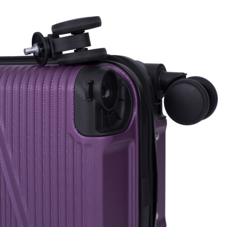 Troler cabină avion, zboruri low-cost, 40x30x20 cm, 4 roți detașabile, ABS, mov [8]