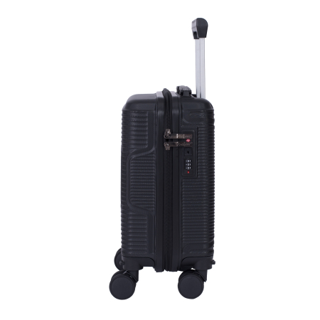 Troler cabină avion, zboruri low-cost, 40x30x20 cm, 4 roți detașabile, ABS, negru [4]