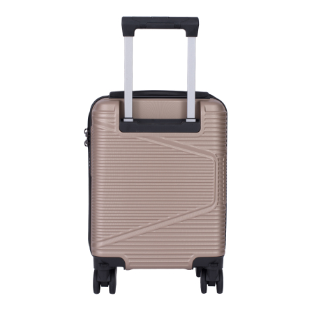 Troler cabină avion, zboruri low-cost, 40x30x20 cm, 4 roți detașabile, ABS, bej [2]