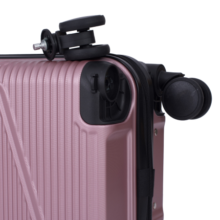 Troler cabină avion, zboruri low-cost, 40x30x20 cm, 4 roți detașabile, ABS, lila [8]