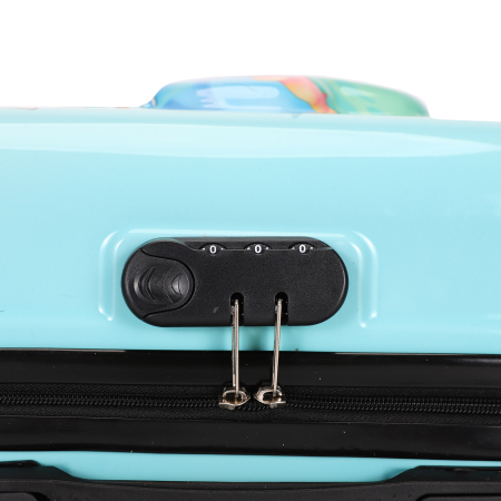 Troler copii 43x35x23 cm, 4 roți, ABS + Policarbonat, model Dinozaur 3D multicolor [5]