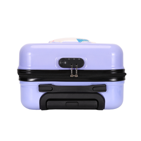 Troler copii 43x35x23 cm, 4 roți, ABS + Policarbonat, model Ursuleț 3D mov [6]