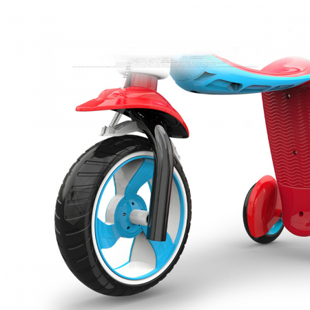 Trotinetă convertibilă 2 în 1, cu frână, verde cu albastru, TRT05 [5]