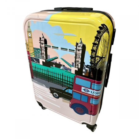 Trolere - Valiză troler ABS, Londra, 4 roți, mediu, TRC49