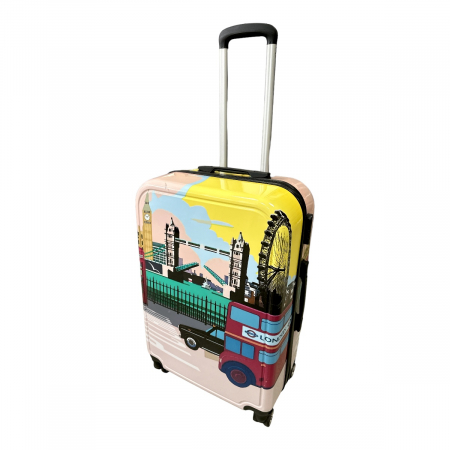 Trolere - Valiză troler ABS, Londra, 4 roți, mediu, TRC49