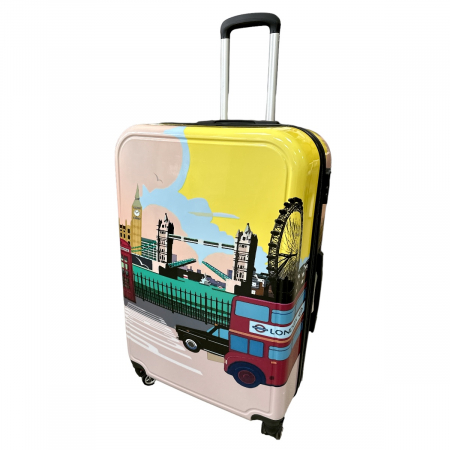 Trolere - Valiză troler ABS, Londra, 4 roți, 3 mărimi disponibile, TRC50
