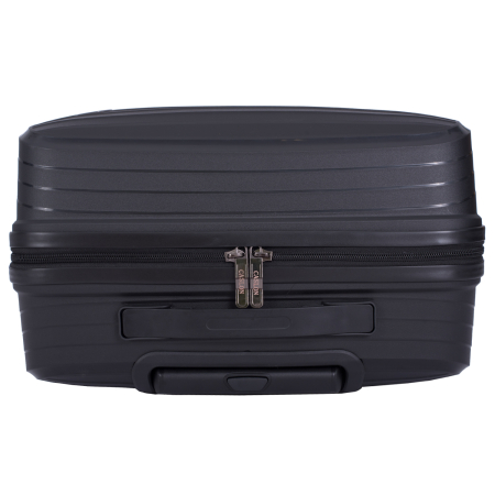 Valiză Troler Mediu 65x43x24 cm, 63 litri, Polipropilenă, 4 Roți Duble, negru [6]