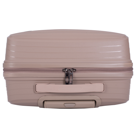 Valiză Troler Mic 55x36x20 cm, 38 litri, Polipropilenă, 4 Roți Duble, bej [6]