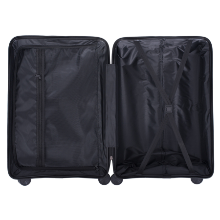 Valiză Troler Mic 55x36x20 cm, 38 litri, Polipropilenă, 4 Roți Duble, negru [8]