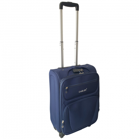 Lifestyle - Valiză troler material textil, 4 roți, bleumarin, mic, TRC20