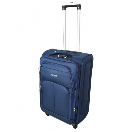 Trolere - Valiză troler material textil, 4 roți, bleumarin, mic sau mediu, TRC73