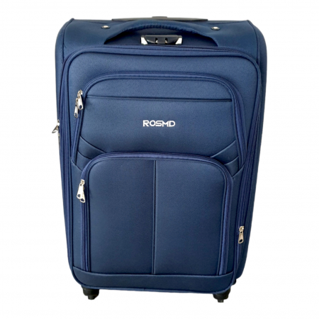 Trolere - Valiză troler material textil, 4 roți, bleumarin, mic sau mediu, TRC73
