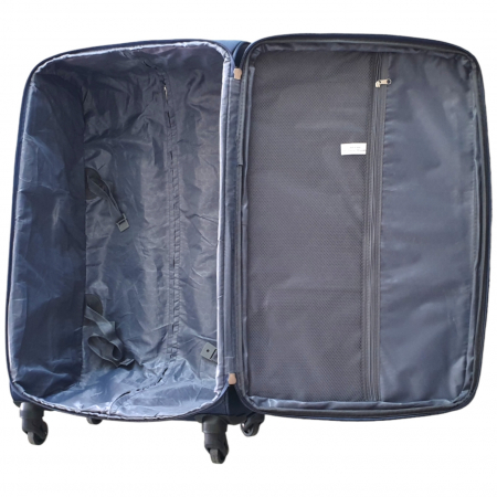 Valiză troler material textil, 4 roți, bleumarin, mic sau mediu, TRC73 [8]