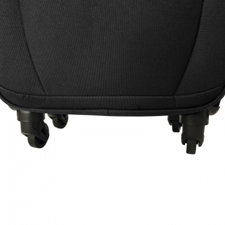 Trolere - Valiză troler material textil, 4 roți, negru, mic, TRC24