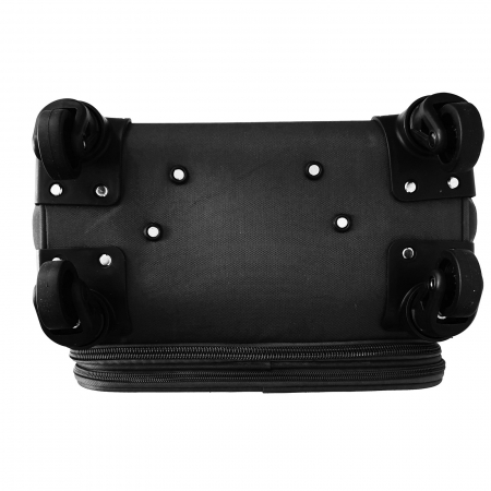 Trolere - Valiză troler material textil, 4 roți, negru, mic, TRC24