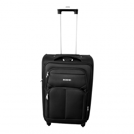 Trolere - Valiză troler material textil, 4 roți, negru, mic sau mediu, TRC81