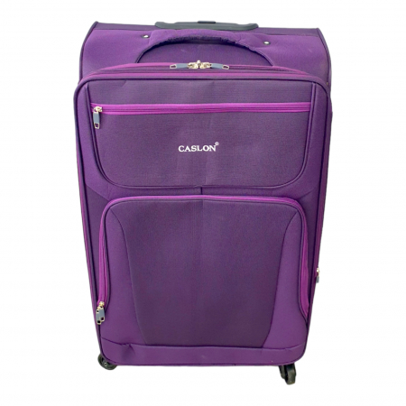 Trolere - Valiză troler material textil, 4 roți, mov, 3 mărimi disponibile, TRC90