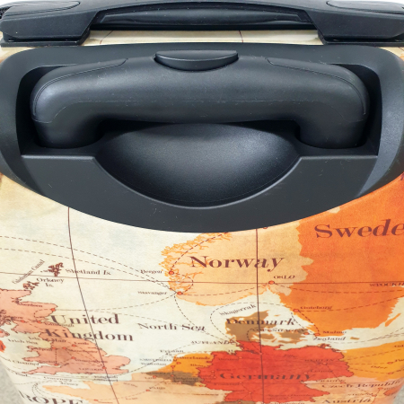 Trolere - Valiză troler ABS, hartă, 4 roți, 3 mărimi disponibile, TRC42