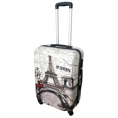 Trolere - Valiză troler ABS, Paris, 4 roți, 3 dimensiuni disponibile