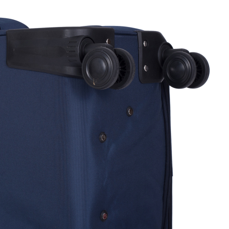 Valiză troler textil, bleumarin, 4 roți antișoc, mic [5]