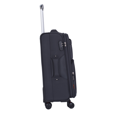 Trolere - Valiză troler textil, gri, 4 roți, 3 dimensiuni disponibile (S, M, L)