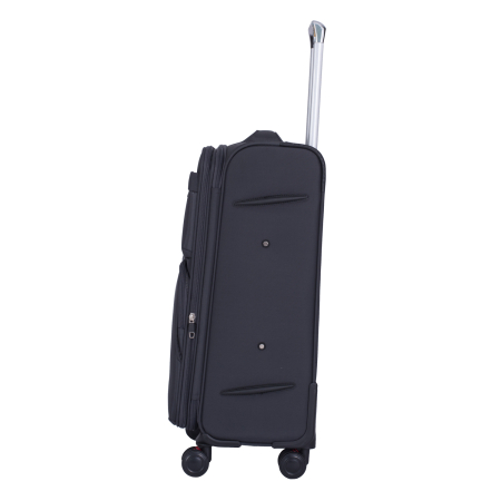 Trolere - Valiză troler textil, gri, 4 roți, 3 dimensiuni disponibile (S, M, L)