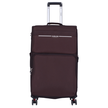 Trolere - Valiză troler textil, maro, 4 roți 360°, 3 dimensiuni disponibile (S, M, L)