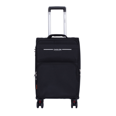 Valiză troler textil, negru, 4 roți antișoc, 50 litri, mic [1]