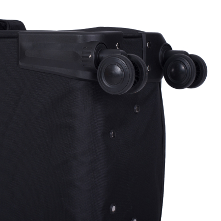 Valiză troler textil, negru, 4 roți antișoc, 50 litri, mic [6]