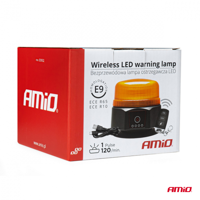 Girofar wireless - fără cablu, magnetic cu LED R65 R10 12/24V [2]