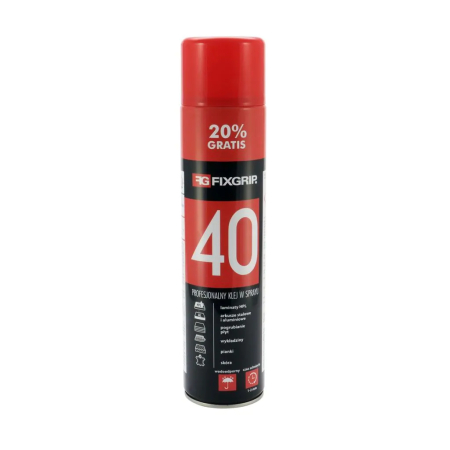 Spray-uri tehnice - Adeziv spray pentru plăci, canturi, tapițerie, laminate, lemn și metal, 600 ml Fixgrip 40