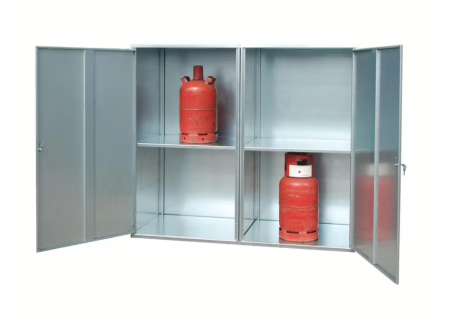 Suport butelii - Depozit pentru butelii de gaz BAUER GFD-G 2 pentru butelii de 11 kg / dulap pentru butelii de gaz