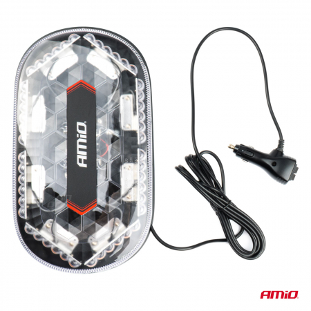 Girofar magnetic cu 48 leduri 12-24V 293x171mm R65 R10 [6]