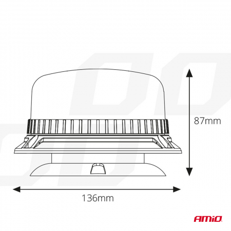 Girofar magnetic W03M R65 R10 36 LED 12/24V IP56 [2]
