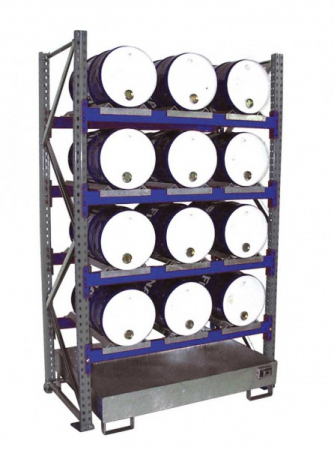 Depozitare - Raft depozitare 12 butoaie pe 4 niveluri tip 3006