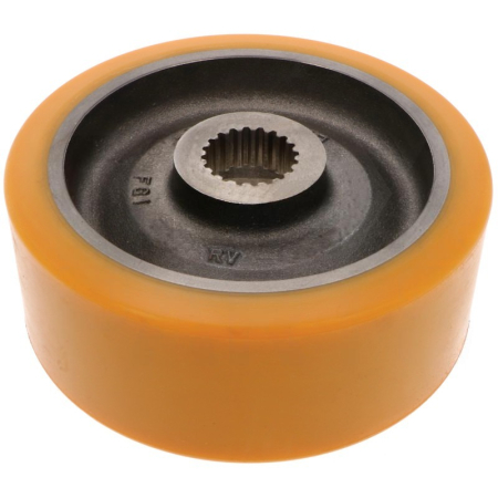 Roti stivuitor - Roata motoare stivuitor 200x80 mm din poliuretan, butuc canelat 40 mm