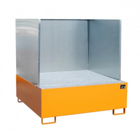 Industrial - Tava depozitare butoaie cu peretii de protectie AW-800-SW