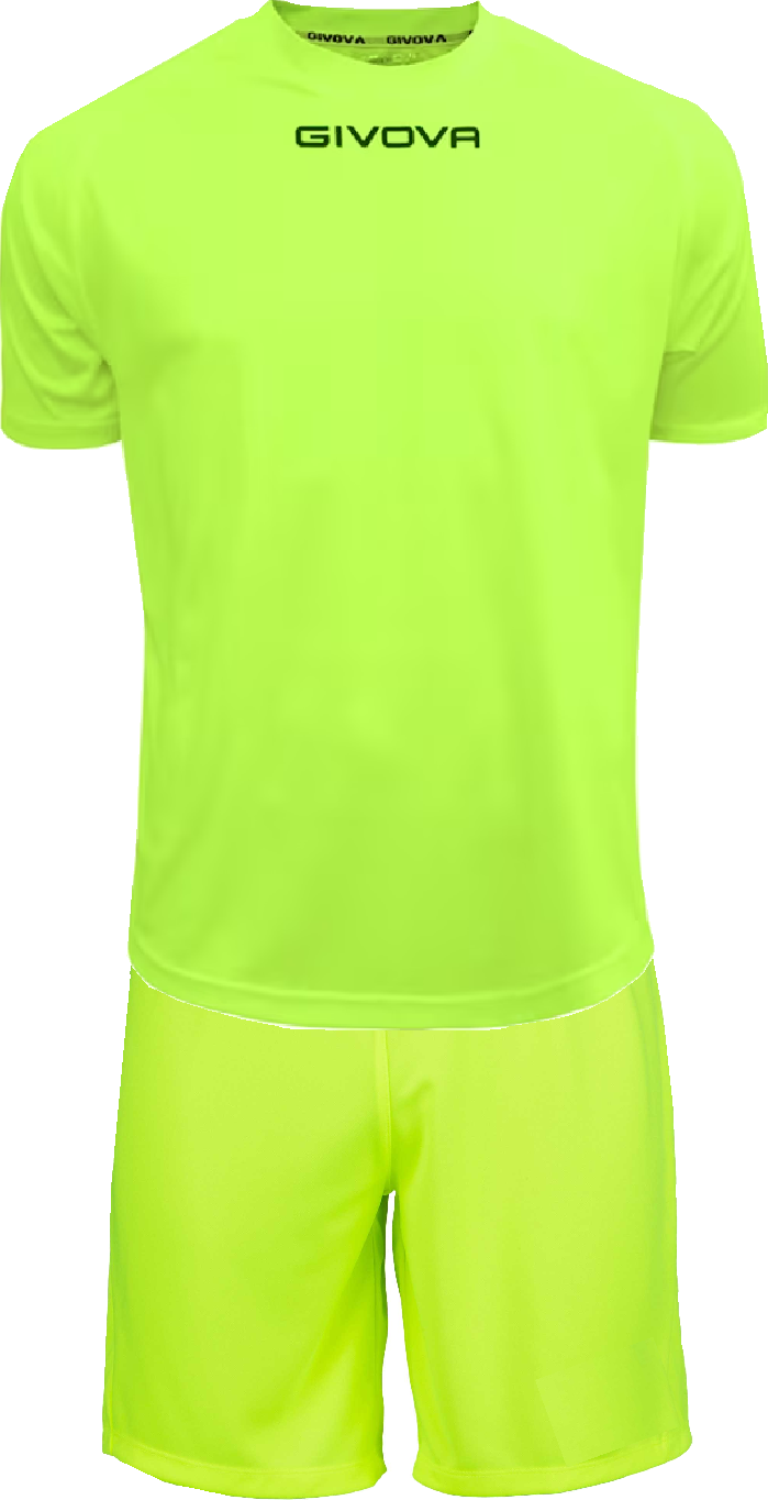 Tricou cu sort galben fluo