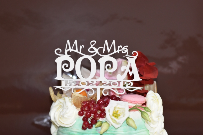 Topper Tort  Personalizat  MR& MRS  TC2 [3]