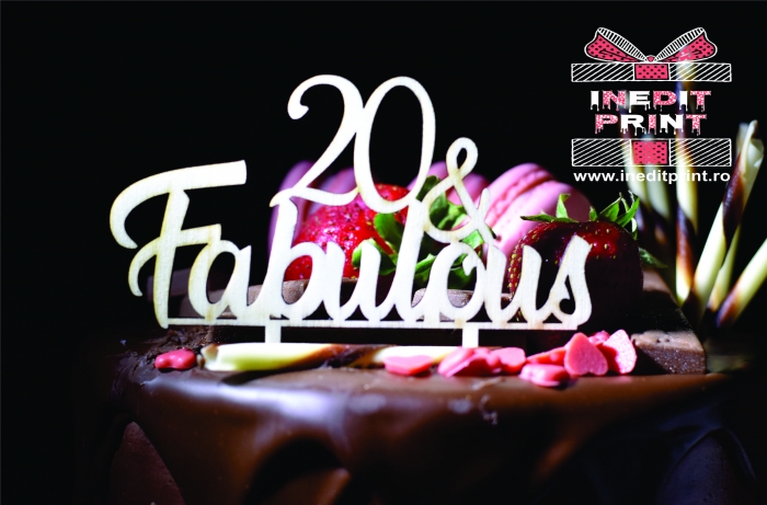 Topper Tort Personalizat 20&Fabulous TC50 [2]