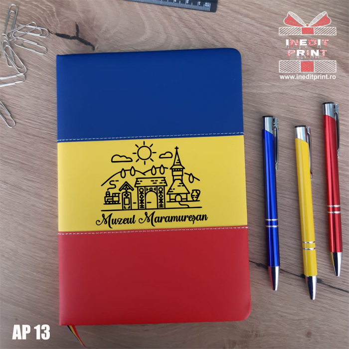 Agenda nedatata personalizata tricolor AP13 [3]