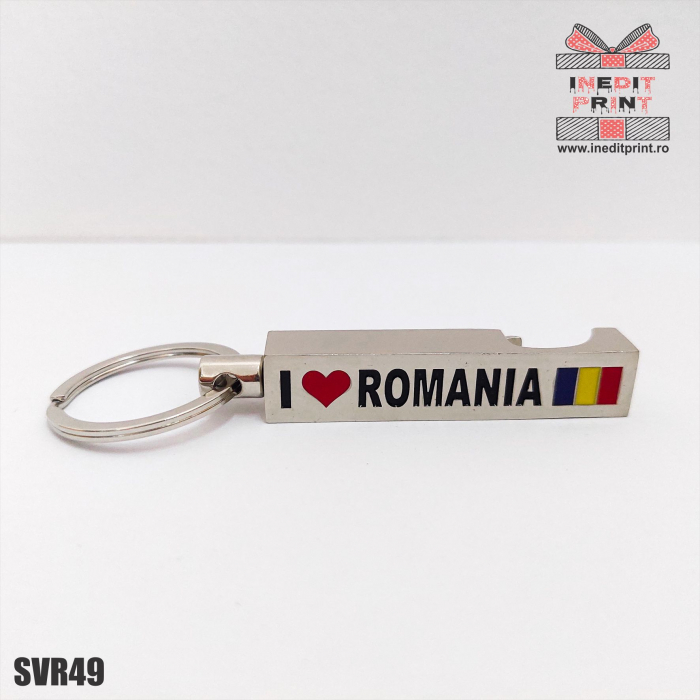 Breloc desfacator sticle ”I LOVE ROMANIA” SVR49 [2]